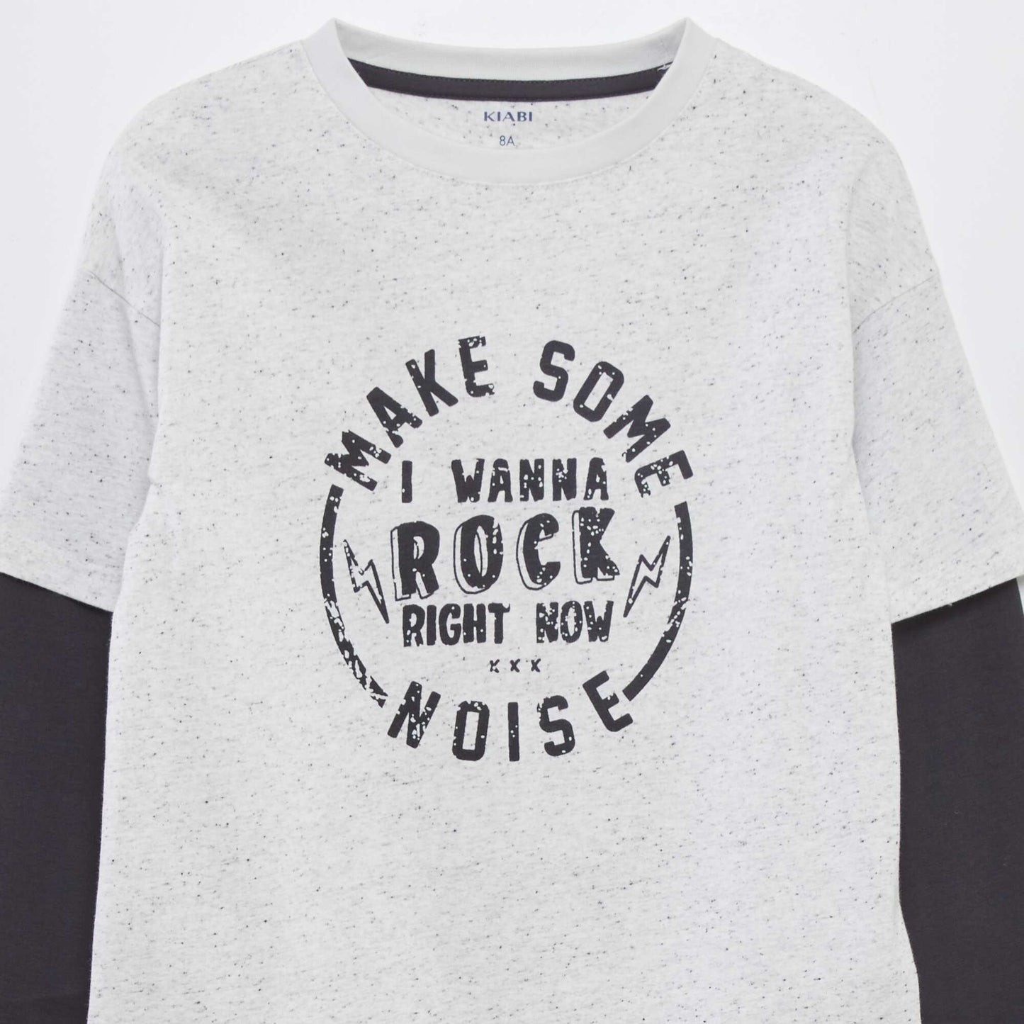 T-shirt doubles manches en jersey Gris