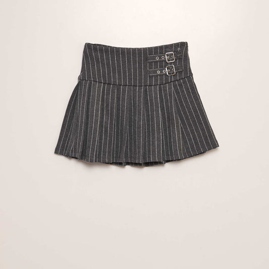 Jupe kilt évasée Gris