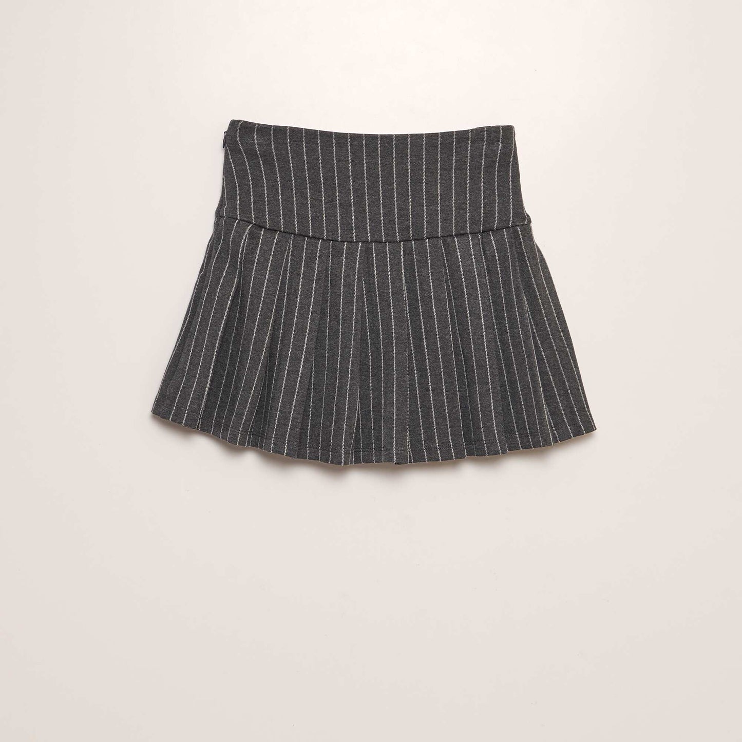 Jupe kilt évasée Gris