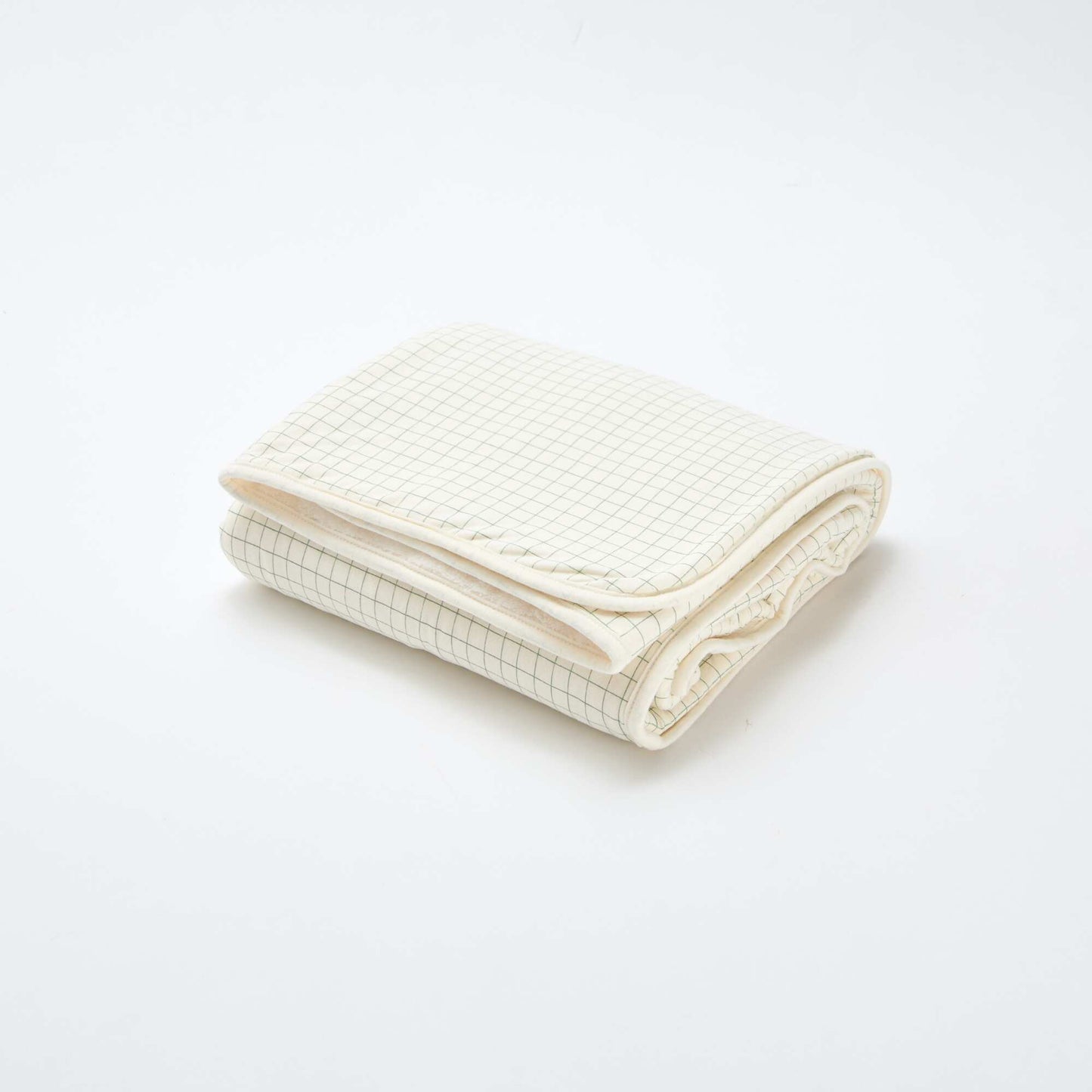 Couverture imprimée avec intérieur effet polaire BLANC