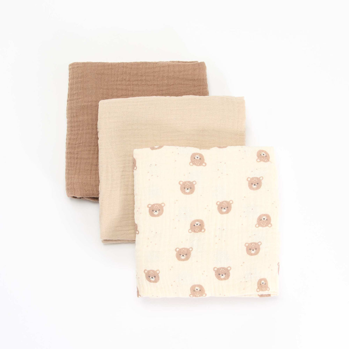 Lot de 3 langes BEIGE
