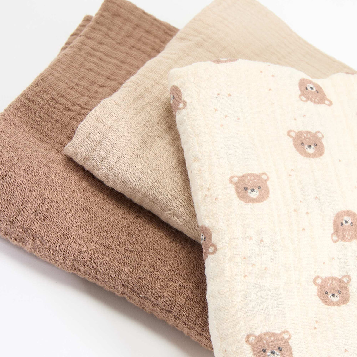 Lot de 3 langes BEIGE