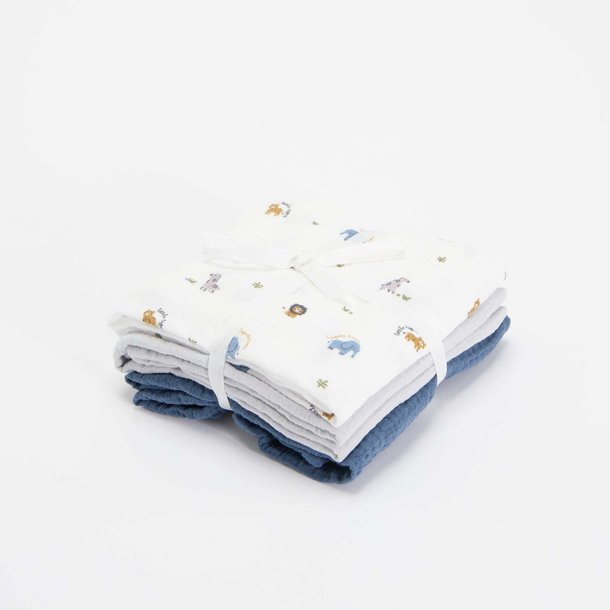 Lot de 3 langes BLEU