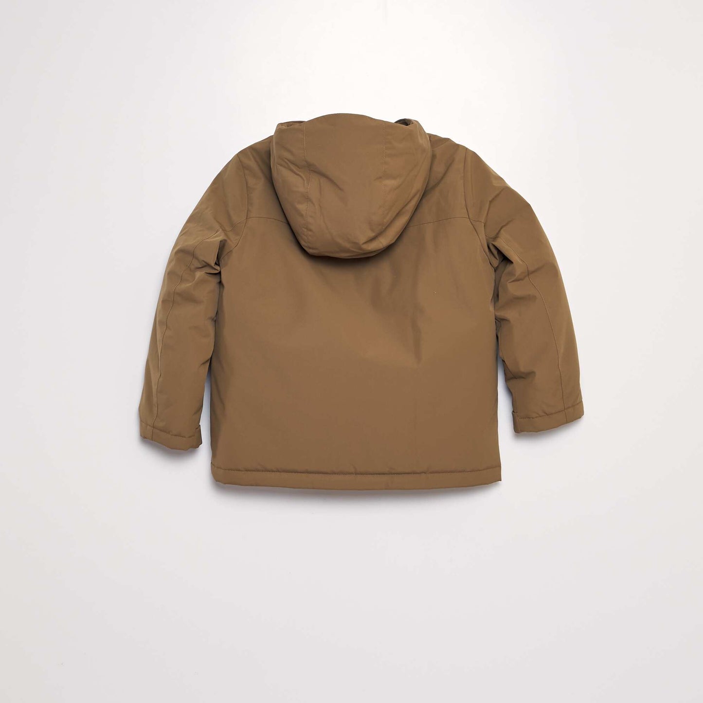 Parka technique à capuche Marron