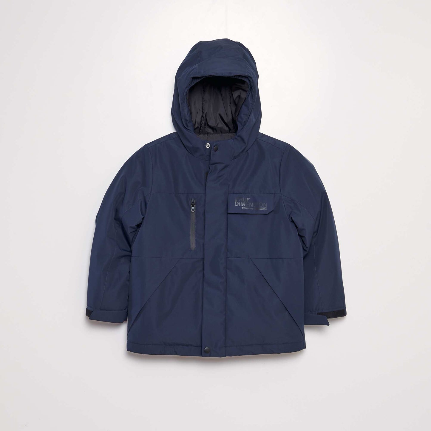 Parka technique à capuche Bleu