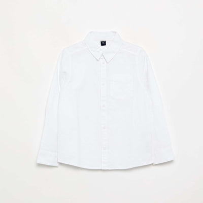 Chemise manches longues oxford BLANC
