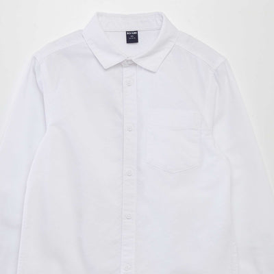 Chemise manches longues oxford blanc