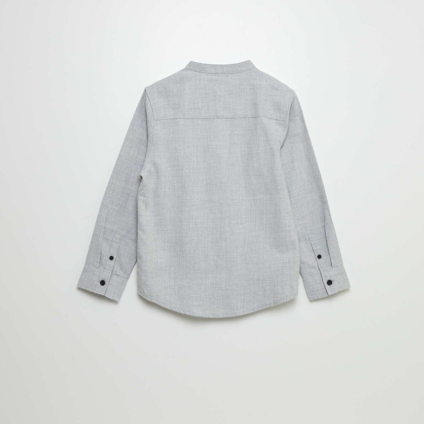 Chemise en flanelle avec col mao GRIS