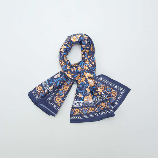 Foulard rectangulaire Bleu