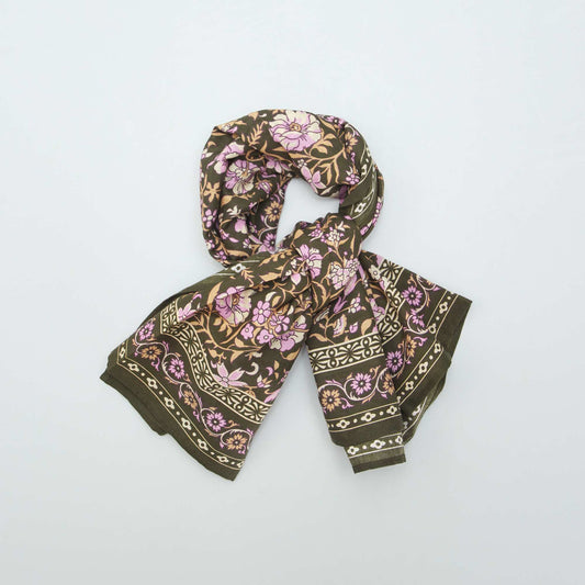 Foulard rectangulaire Kaki