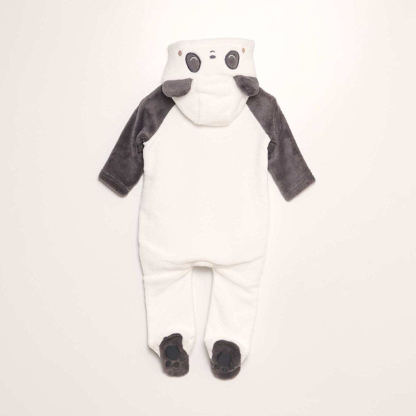 Combinaison polaire 'panda' Blanc/gris