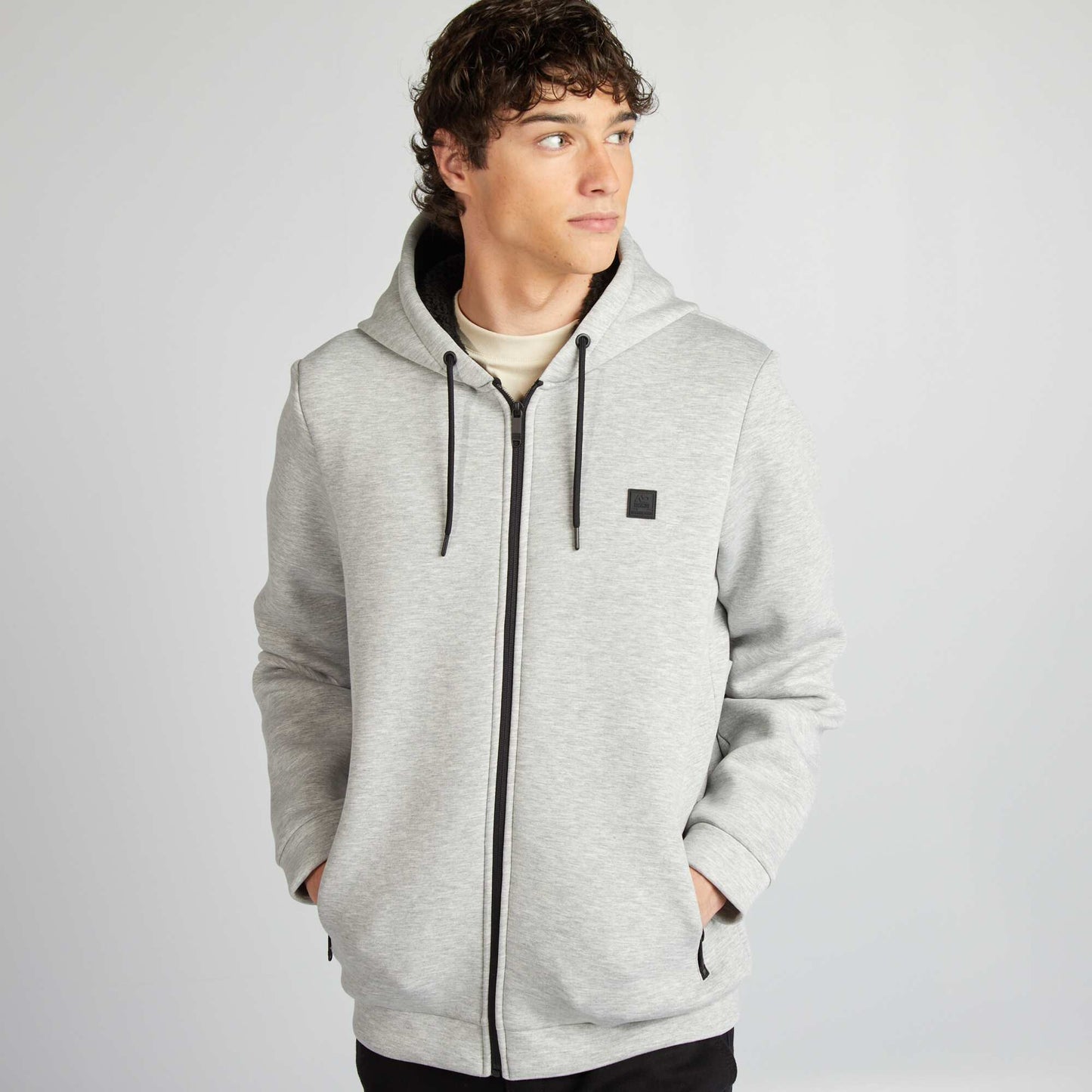 Sweat zippé en néoprène Gris