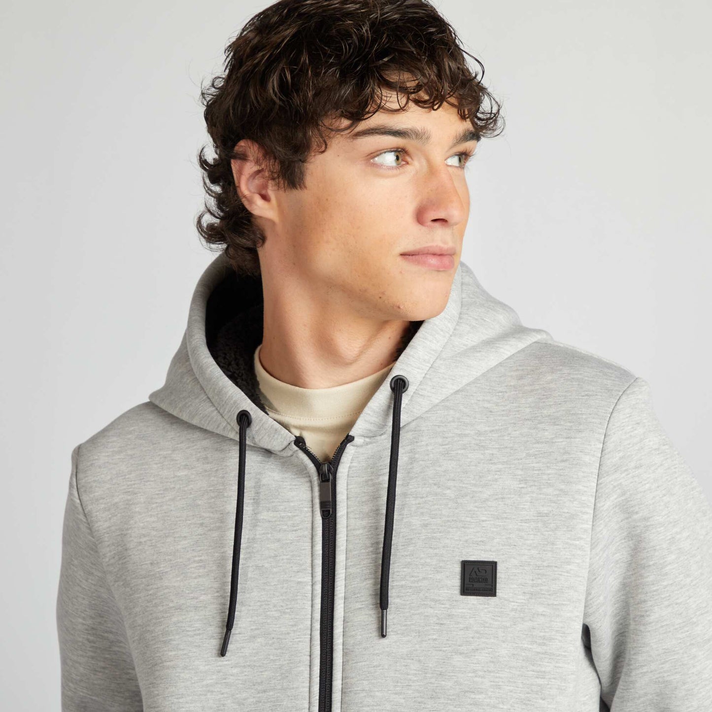 Sweat zippé en néoprène Gris