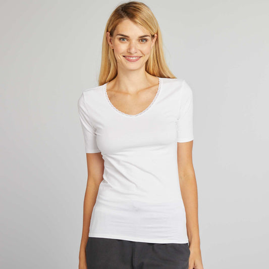 Lot de 2 t-shirts sous-vêtements Blanc