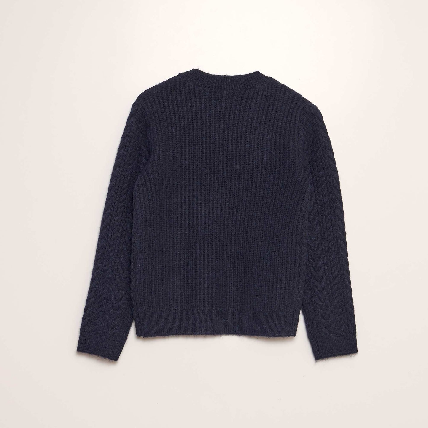 Pull en tricot col rond Bleu