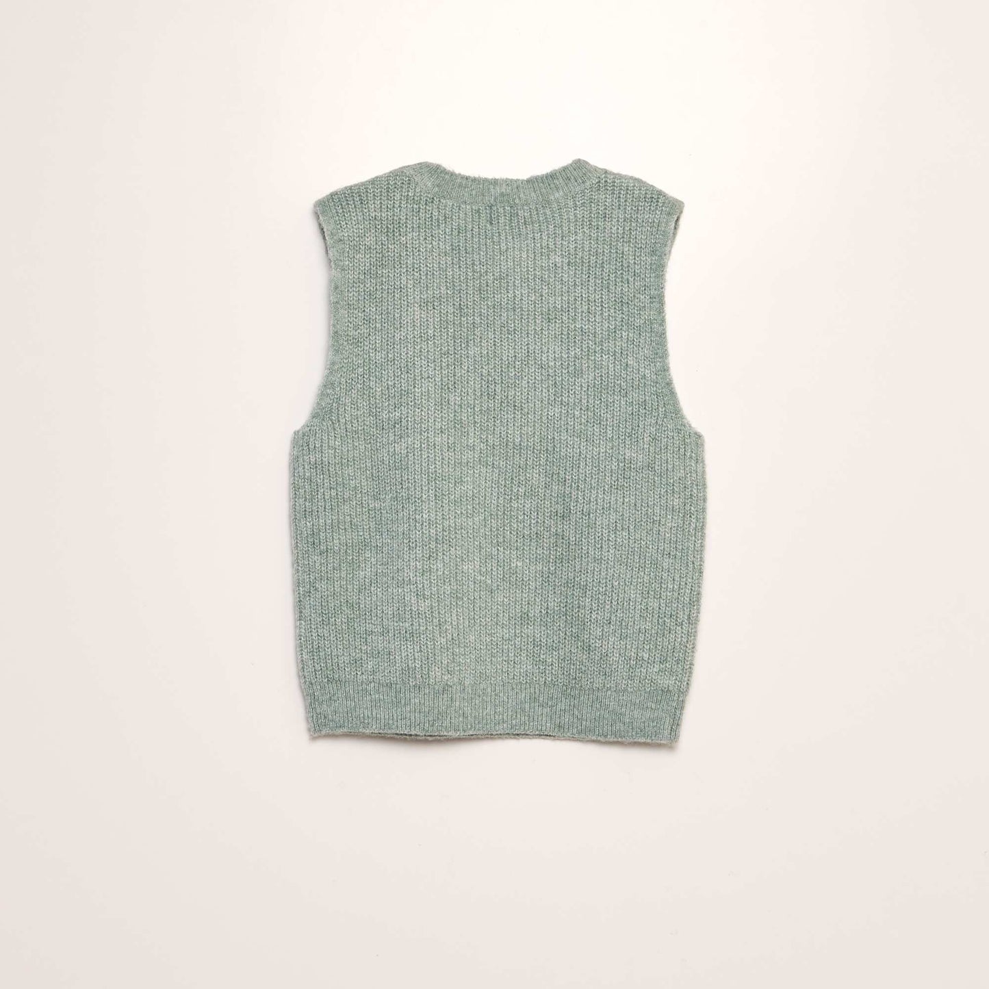 Pull en maille sans manches Vert