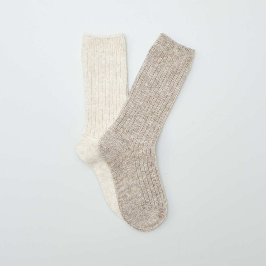 Lot de 2 chaussettes chaudes Gris