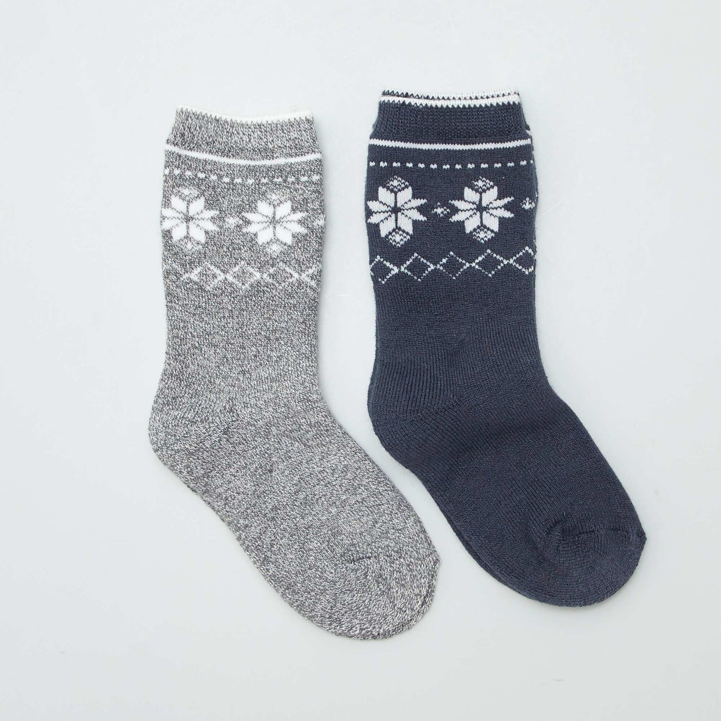 Lot de 2 paires de chaussettes chaudes Gris