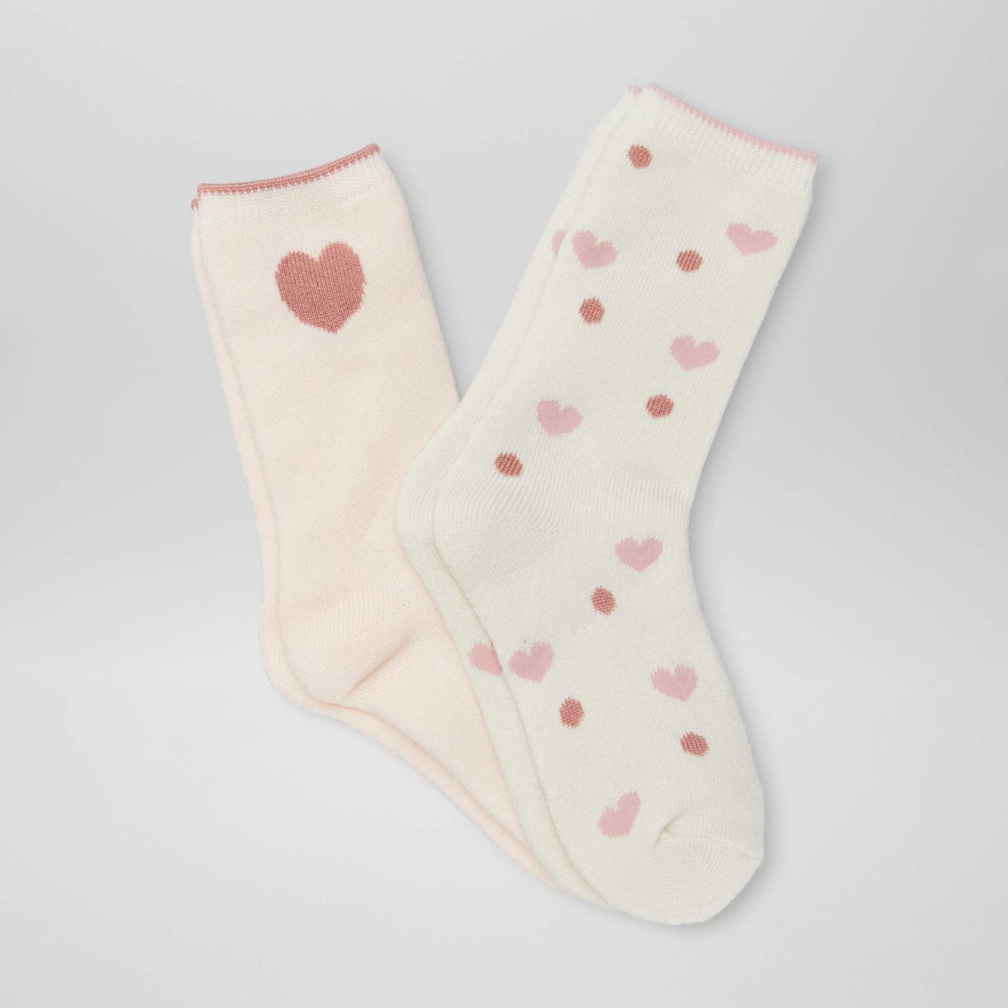 Lot de 2 paires de chaussettes isolantes Rose