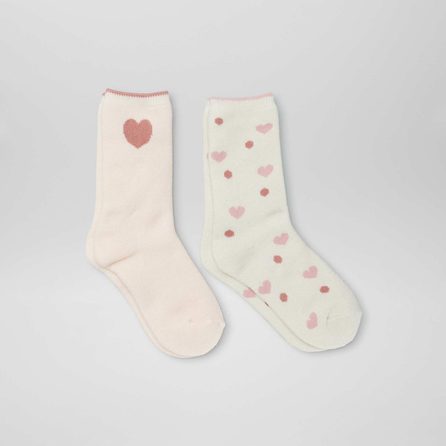 Lot de 2 paires de chaussettes isolantes Rose