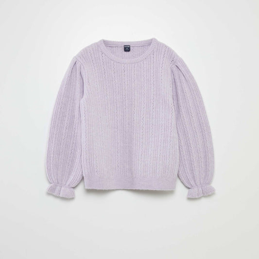 Pull en maille pointelle Lila