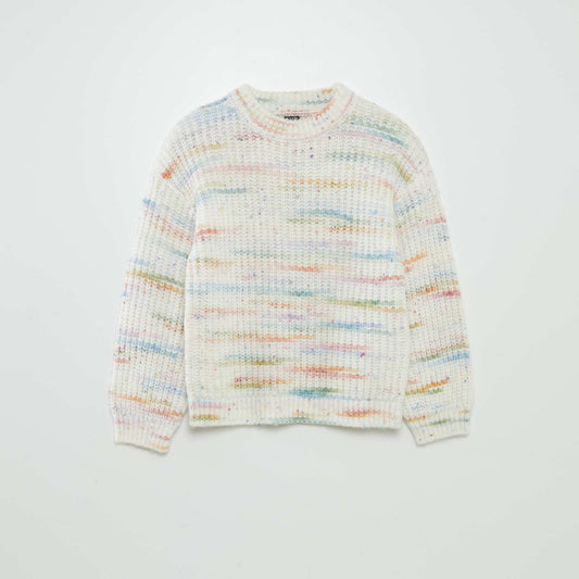 Pull chaud moucheté Multicolore