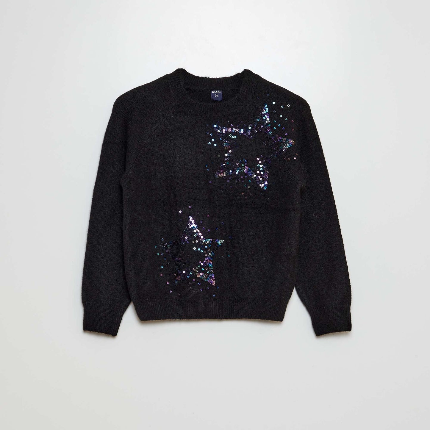 Pull avec sequins fantaisies NOIR