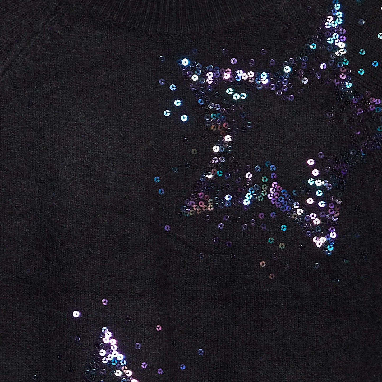 Pull avec sequins fantaisies NOIR