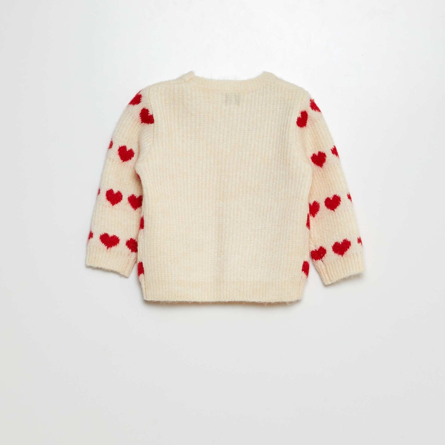 Pull à motif 'cœur' Rouge