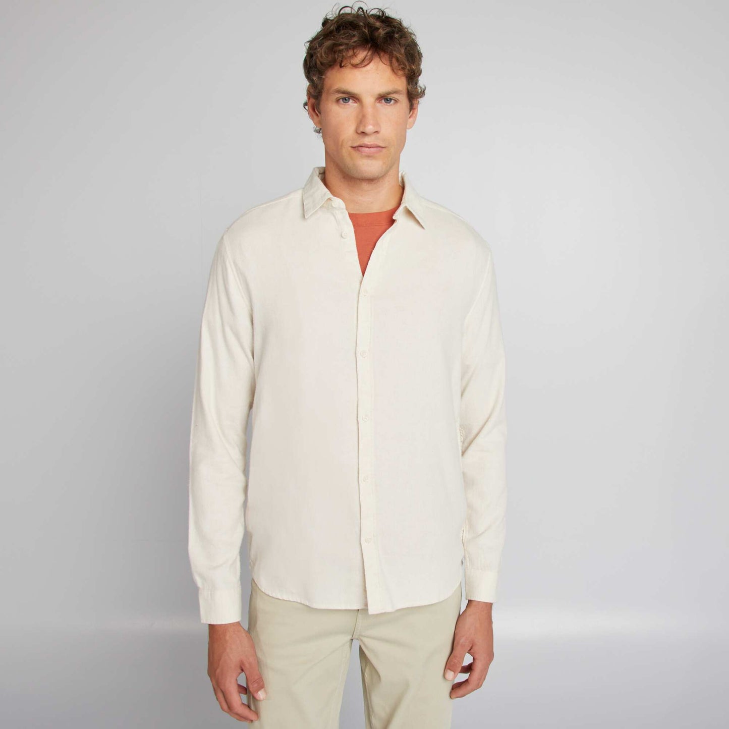 Chemise en flanelle Blanc