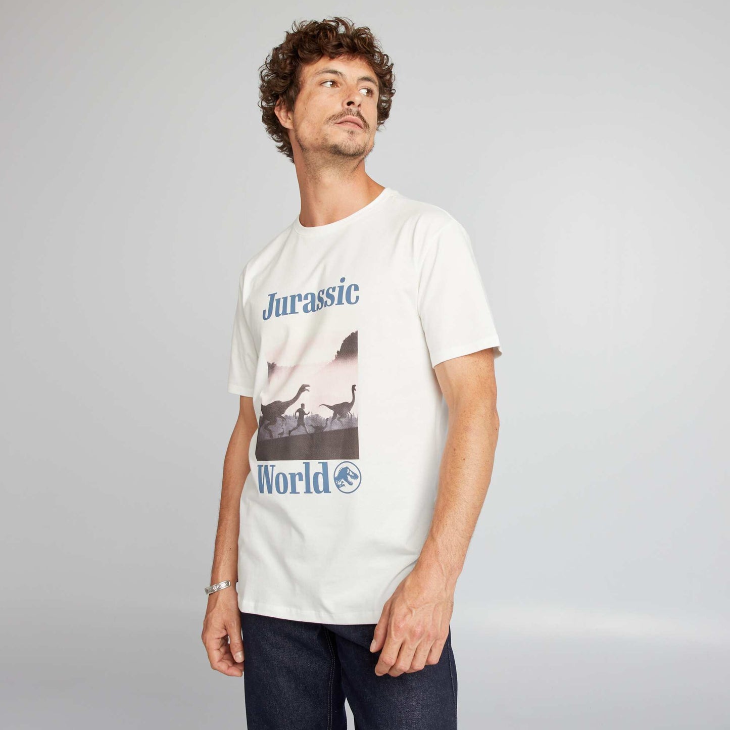 T-shirt en coton 'Jurassic World' Blanc