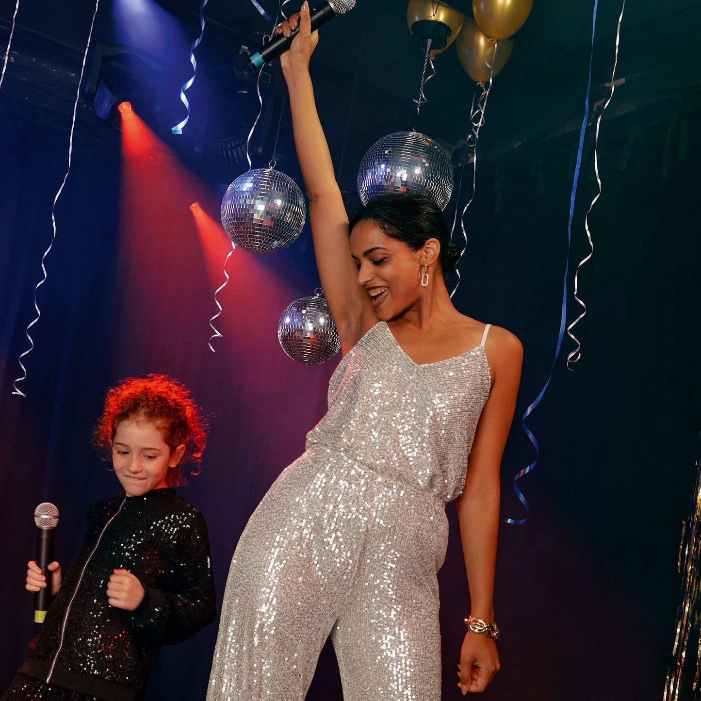 Top de fêtes en sequins Champagne