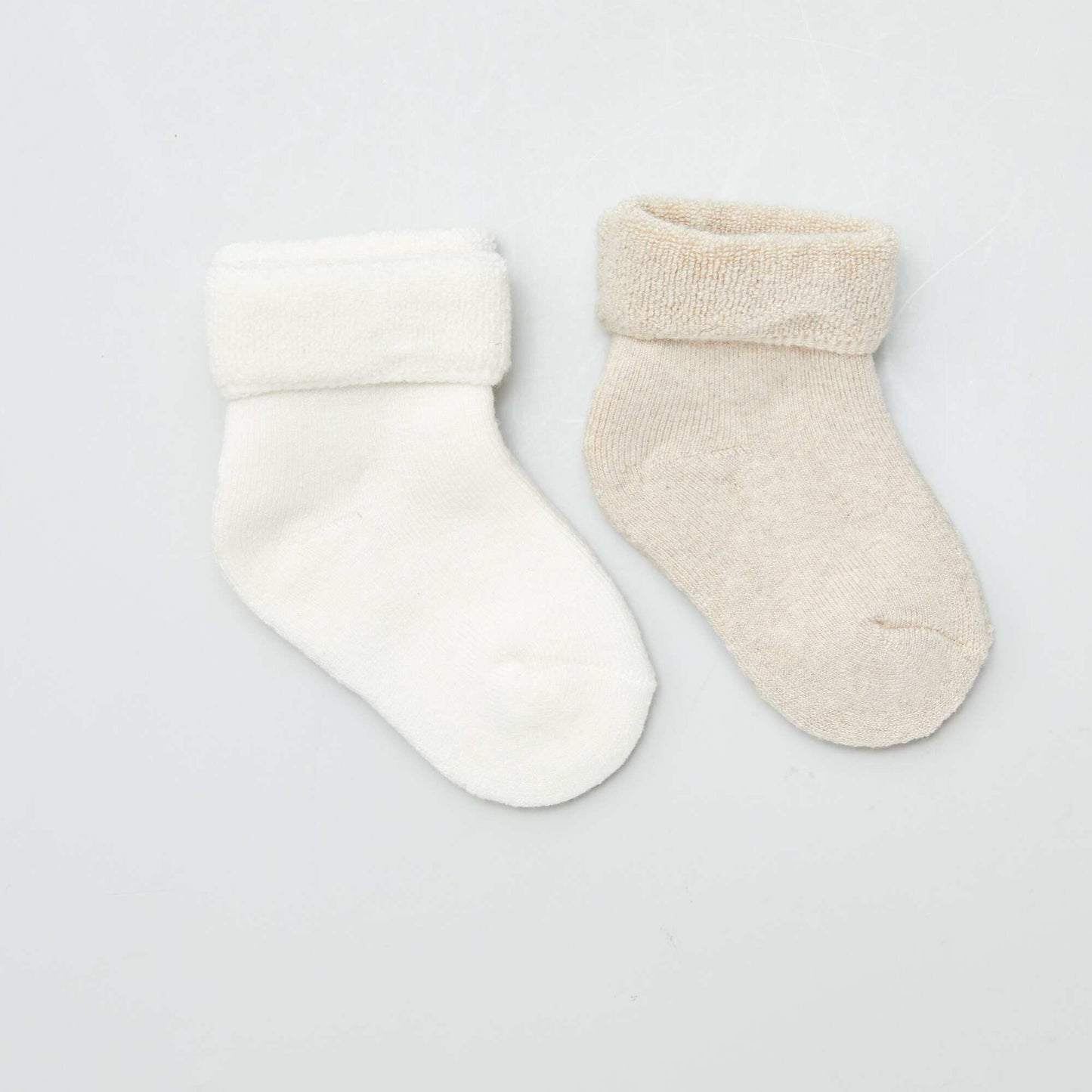 Lot de 2 paires de chaussettes de naissance Blanc