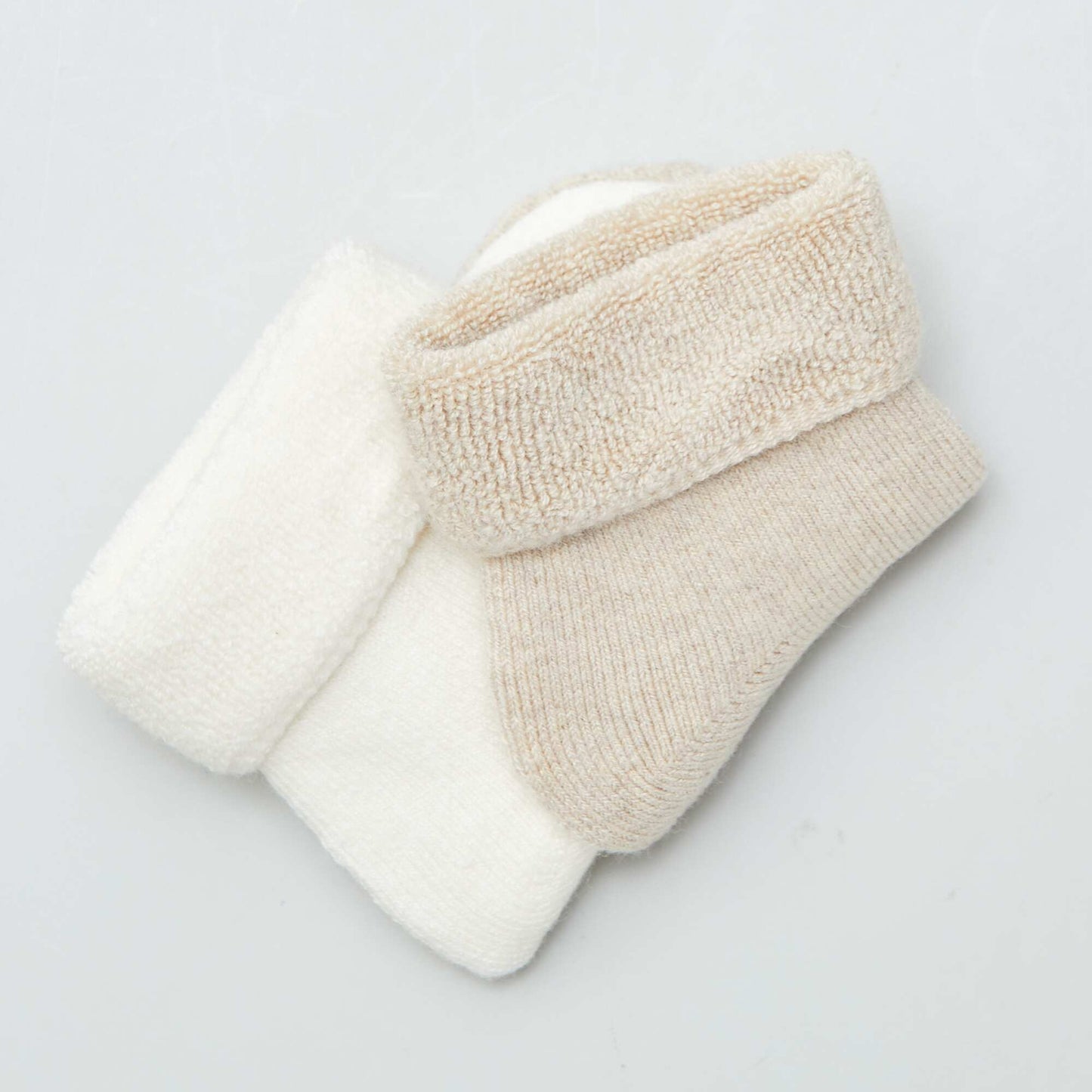 Lot de 2 paires de chaussettes de naissance Blanc