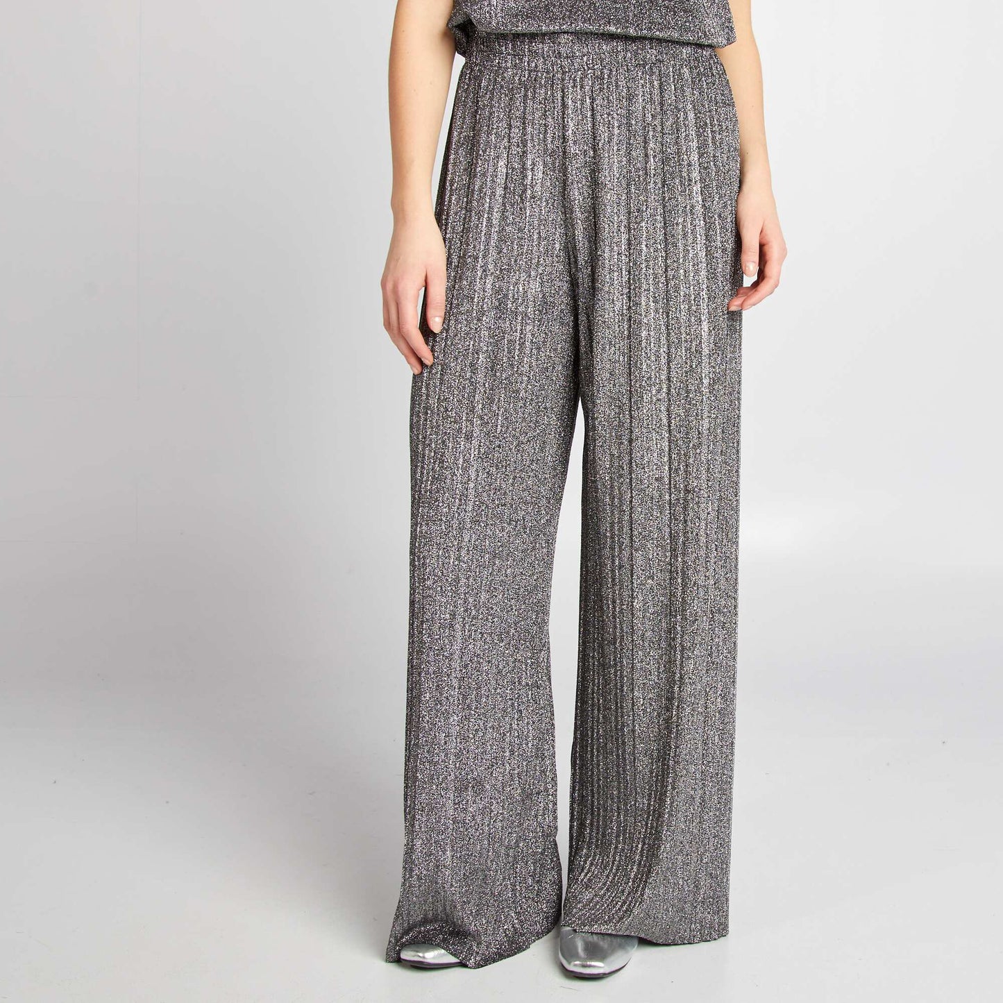 Pantalon en maille bisou Gris