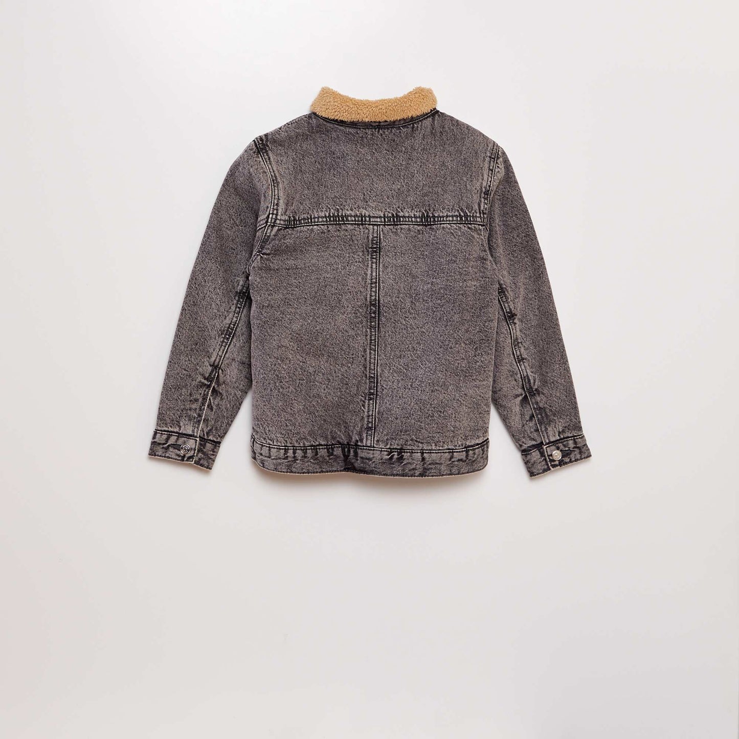 Blouson en jean et sherpa Gris