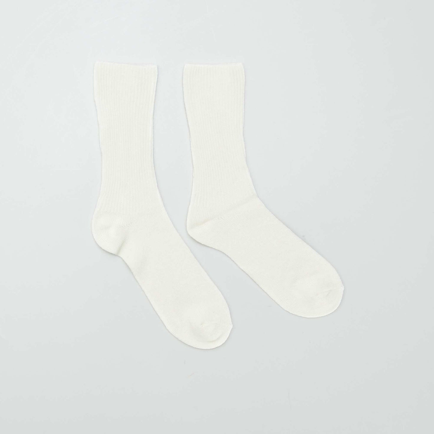 Paire de chaussettes en laine et cachemire mélangé Blanc