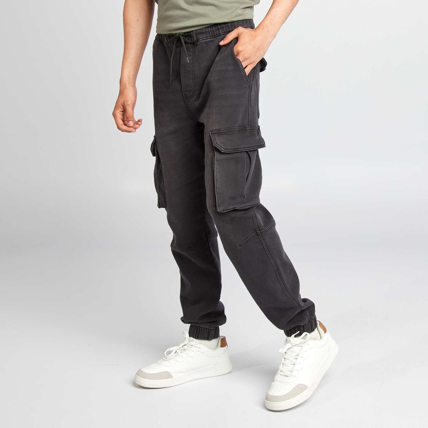 Pantalon jogger en denim Noir