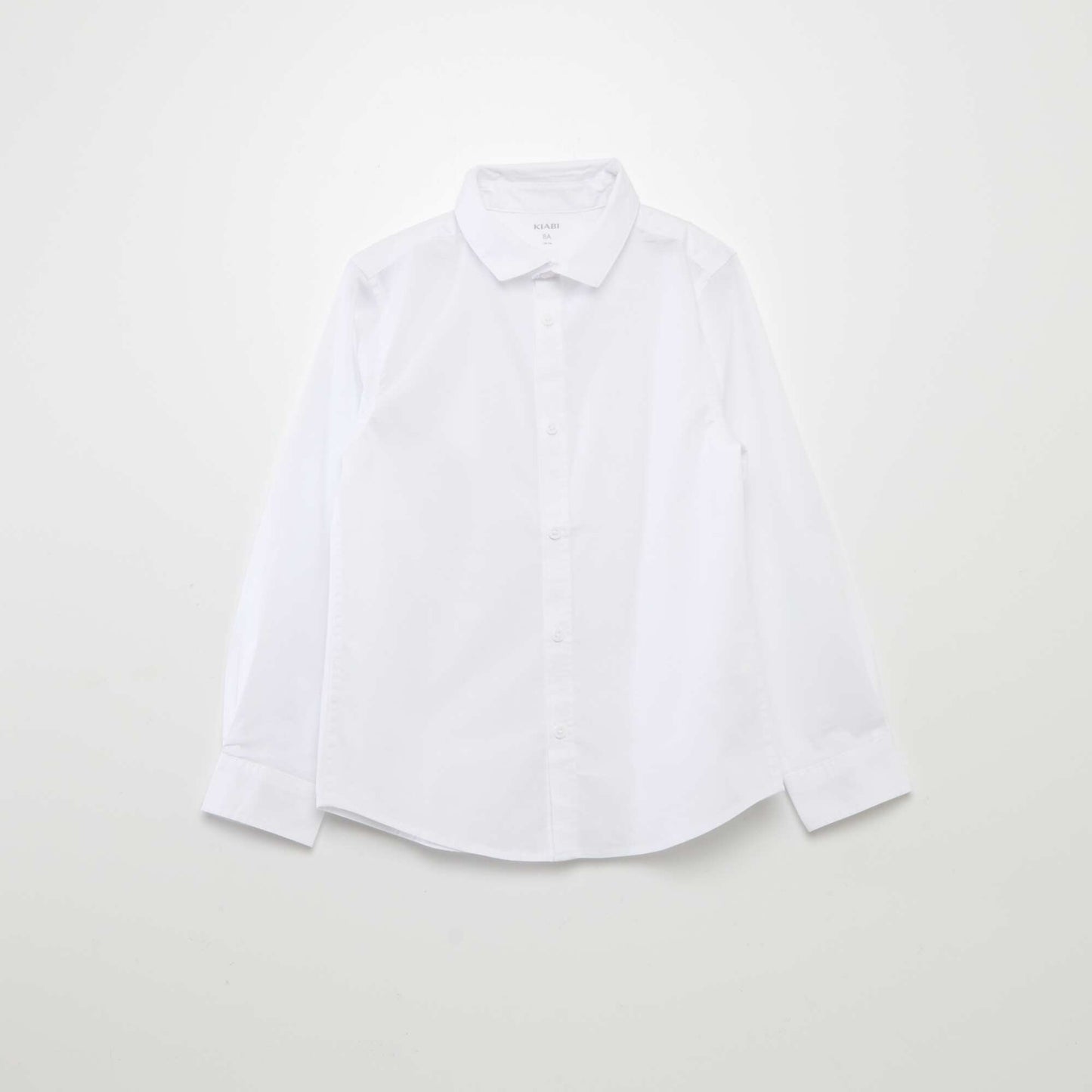 Chemise à manches longues avec cravate blanc