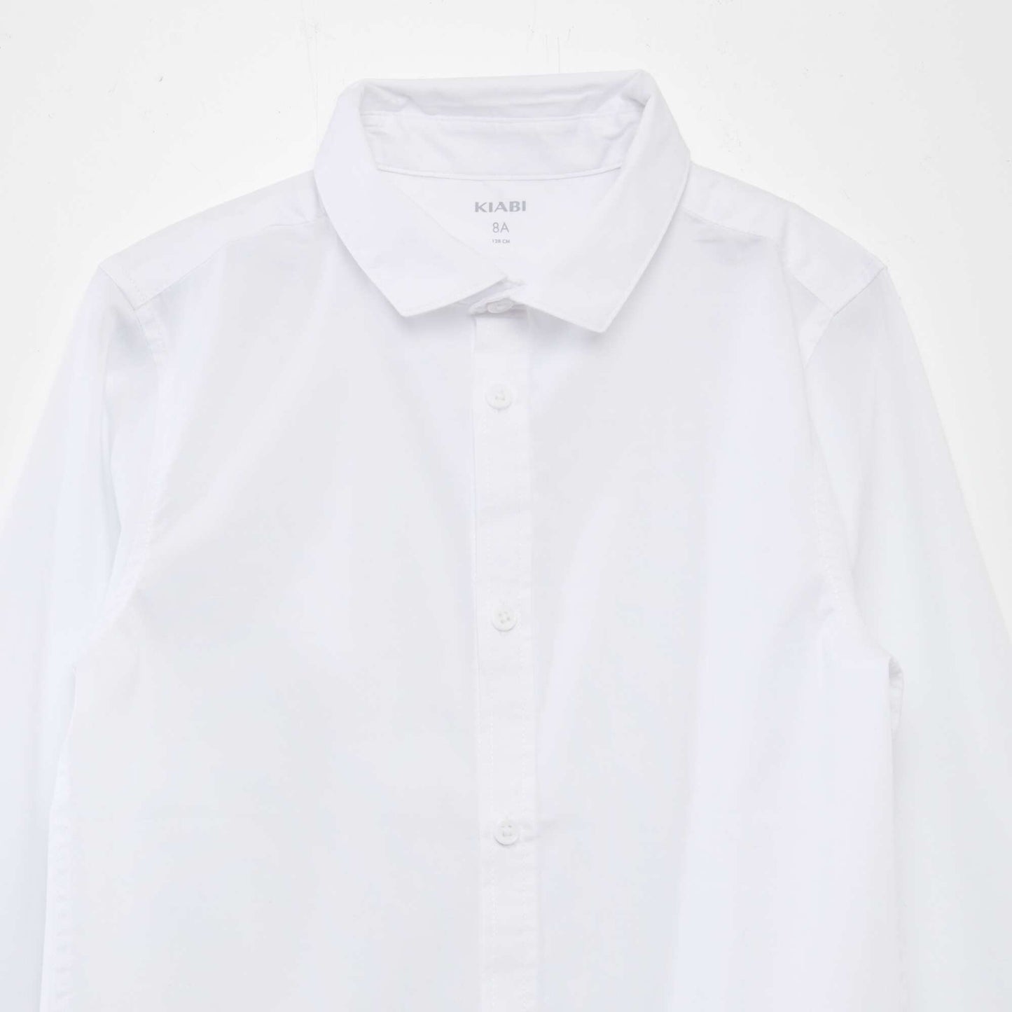 Chemise à manches longues avec cravate blanc