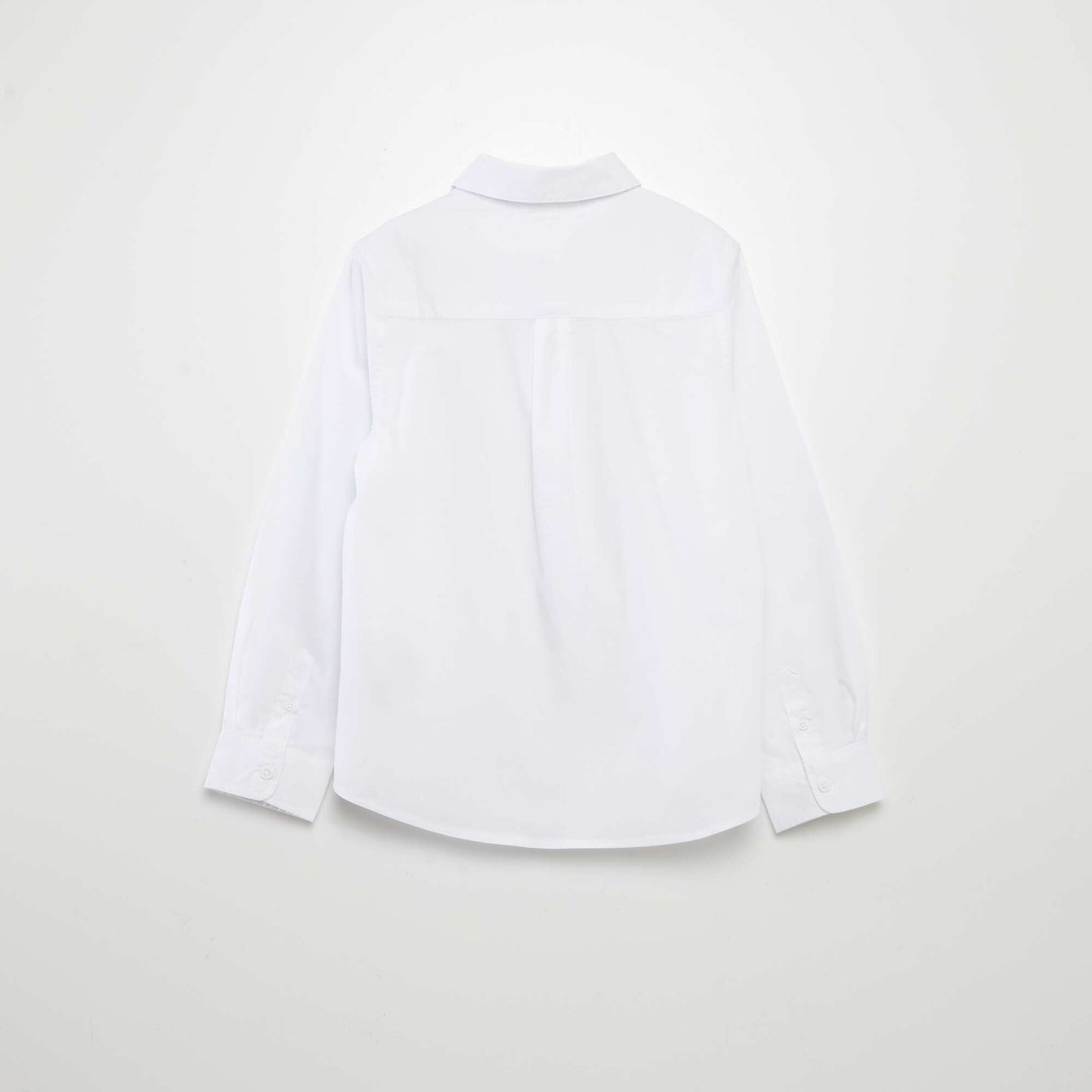 Chemise à manches longues avec cravate blanc