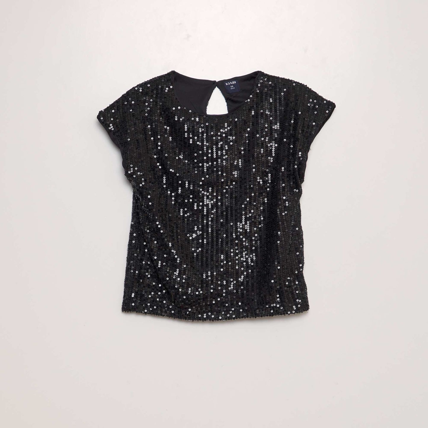 T-shirt en sequins noir