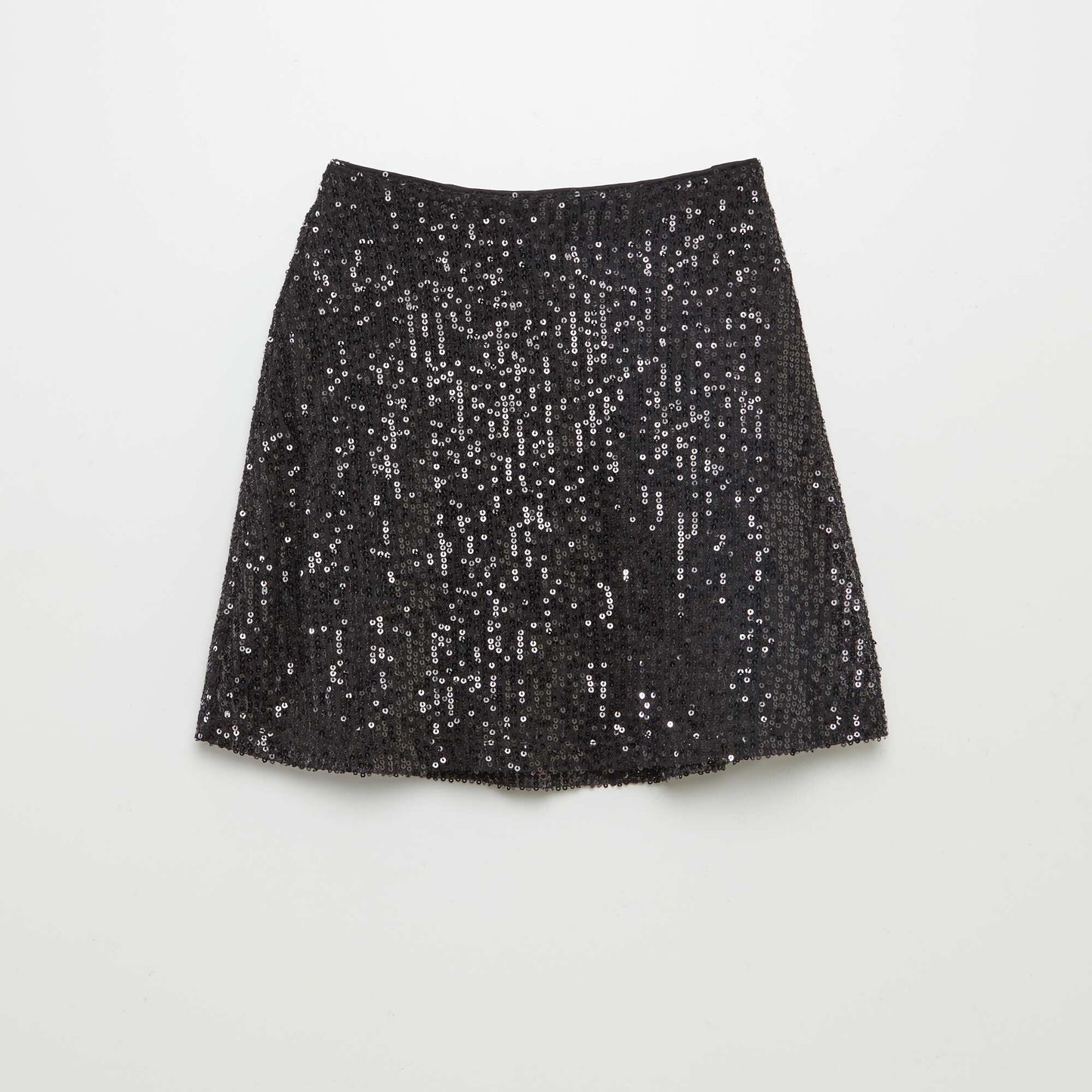 Jupe à sequins évasée Noir