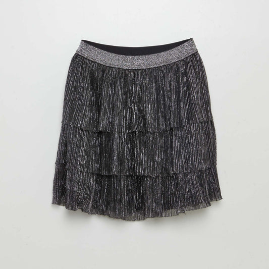 Jupe en tulle avec fils brillants noir