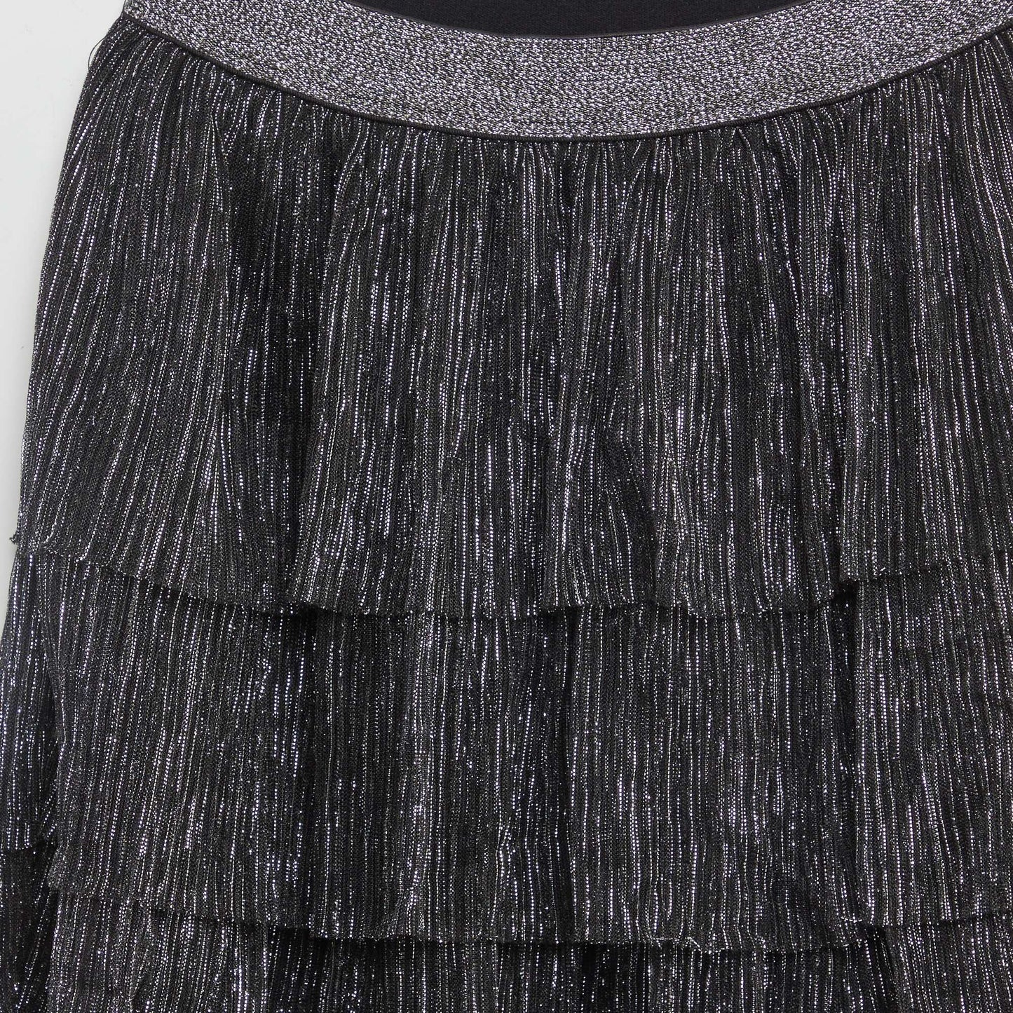 Jupe en tulle avec fils brillants noir