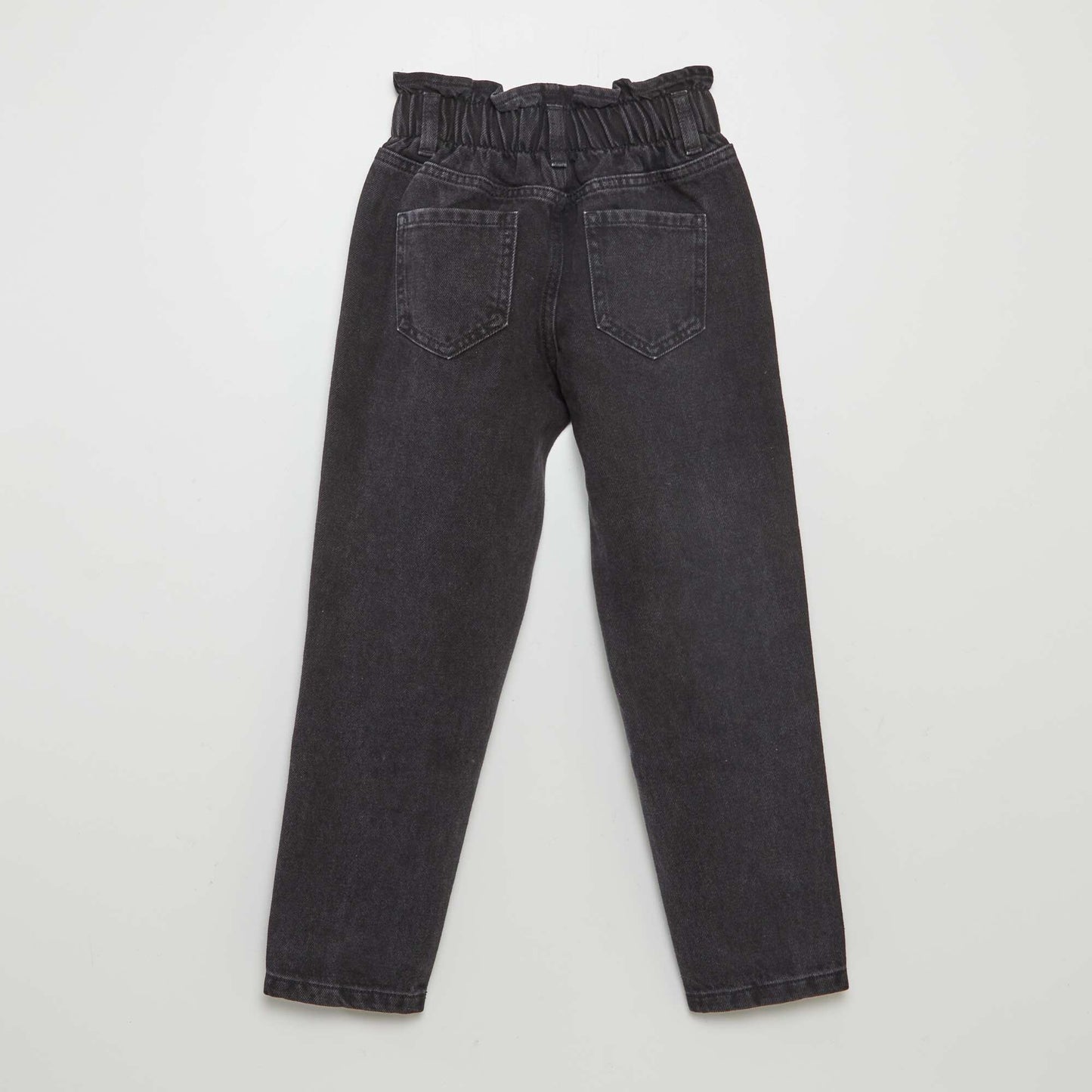 Pantalon denim coupe mom Noir