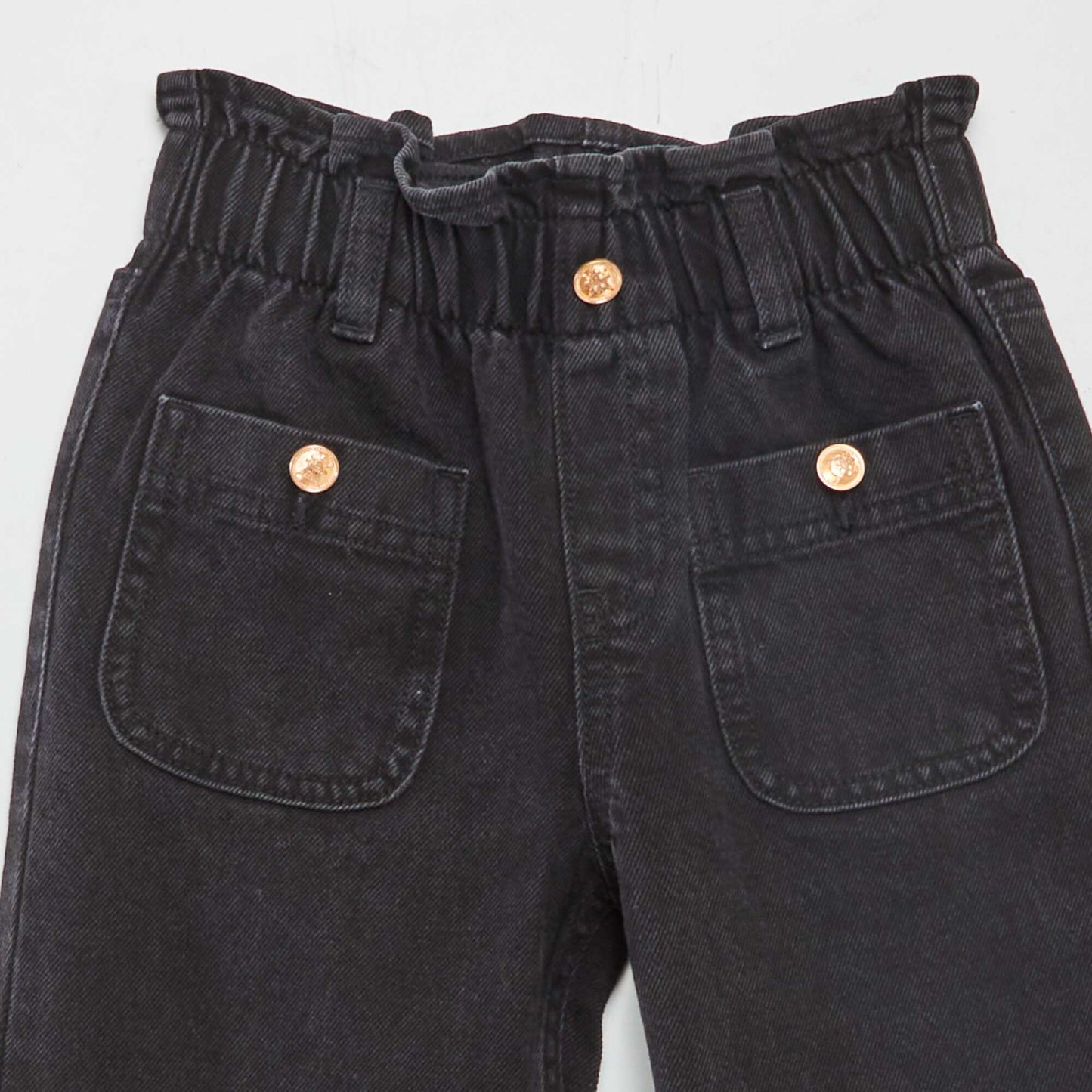 Pantalon denim coupe mom Noir