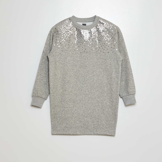 Robe sweat Gris