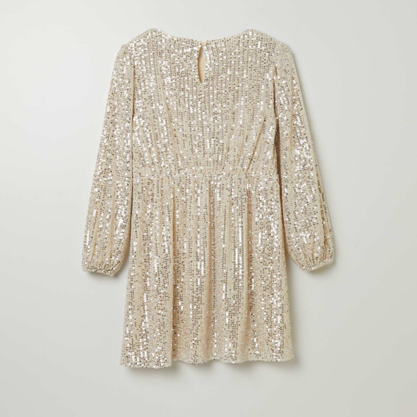 Robe en sequins + chouchou assorti Champagne