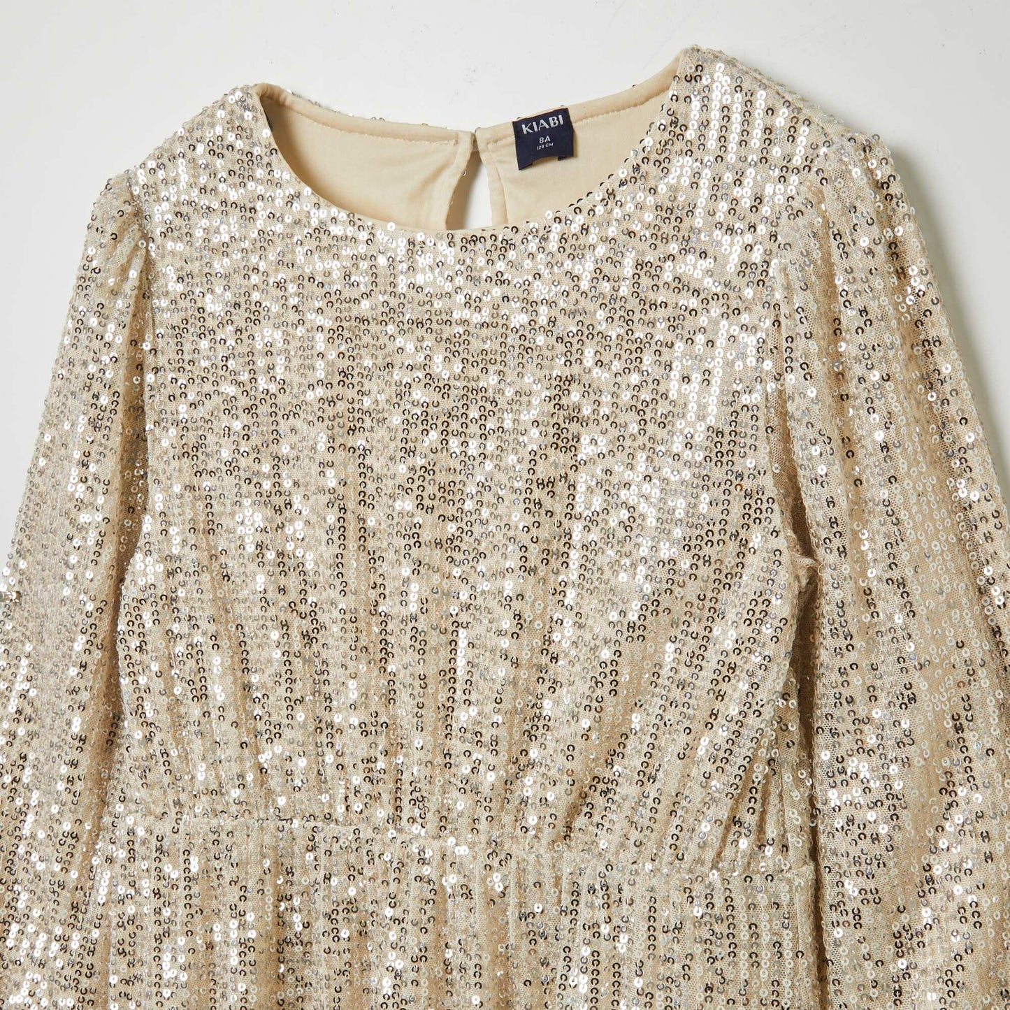 Robe en sequins + chouchou assorti Champagne